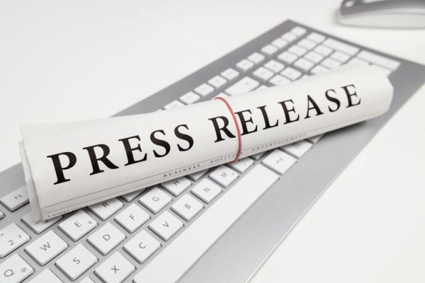 press release written on newspaper